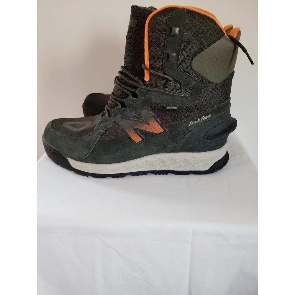 NWOT New Balance BM1000GR Winter Waterproof Hiking Boots Olive Orange Men 16